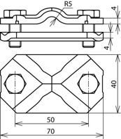 DEHN VTK 7.10 FL30.40 STTZN Scheidingsklem 1 stuk(s) - thumbnail
