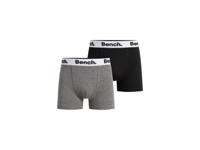 BENCH Set van 2 heren boxers (Zwart/grijs, L) - thumbnail