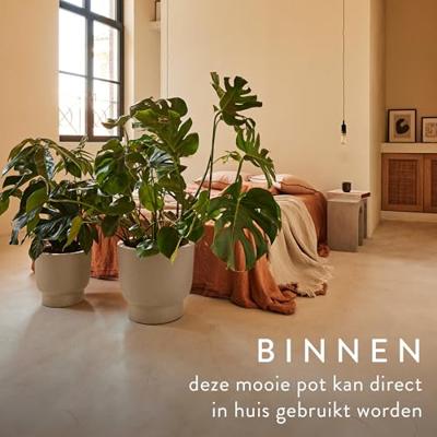 Elho Amber Grail 30 - Beige - Ø 30 x H 28 cm - Binnen en Buiten - 100% gerecycled