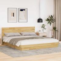 Bedframe hoofdeinde zonder matras 180x200 cm massief hout eiken - thumbnail