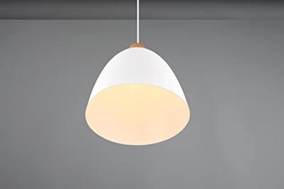 Trio HanglampJagger wit met houtbruin - R30681031