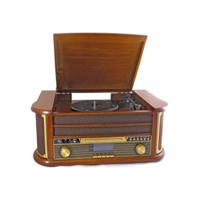 INOVALLEY RETRO29E-N HiFi-installatie, vinyl, retrostijl, Bluetooth 5.0-2 x 20 W, cd-speler / K7 audio, FM-radio, USB 2.0-poort