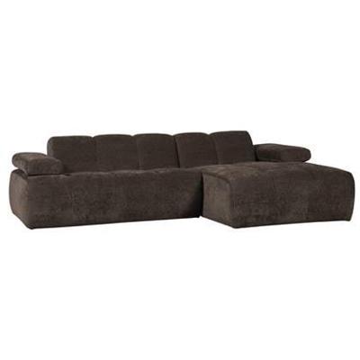 WOOOD Mojo Chaise Longue Bank Rechts - Ribstof - Bruin