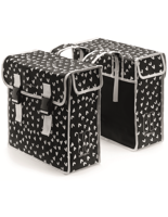 Dubbele Fietstas Mara XL heart dots - thumbnail