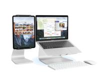 Rain Design mStand 360 Laptop Stand + Swivel Base Silver - thumbnail