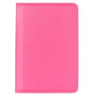 Samsung Galaxy Tab E 8.0 horizontaal Litchi structuur PU leren Flip Hoesje met 360 graden draaiende houder (hard roze) - thumbnail