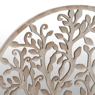 VidaXL Spiegel rond 60x2,5 cm ijzer zandkleurig