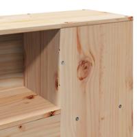 Bed met boekenkast zonder matras massief grenenhout 120x190 cm - thumbnail