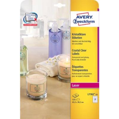 Etiket avery l7782-25 63.5x38.1mm tr 525st Etiket avery l7782-25 63.5x38.1mm tr 525st