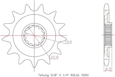 ESJOT Sprocket 520 13z racing