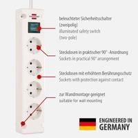 Brennenstuhl 1150650124 Stekkerdoos met schakelaar Wit Randaarde stekker 1 stuk(s) - thumbnail