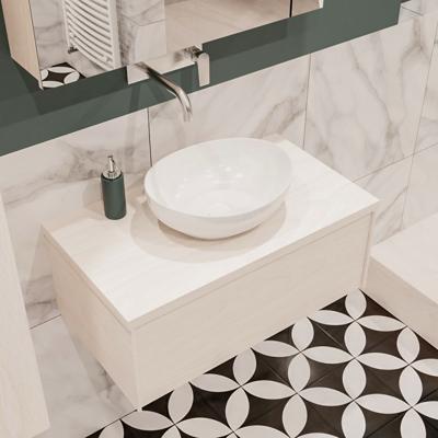 Mondiaz Lush Barco badmeubel underlayment 80 cm 1 lade mdf 1 waskom midden zonder kraangat Mondiaz Lush Barco badmeubel underlayment 80 cm 1 lade mdf 1 waskom midden zonder kraangat