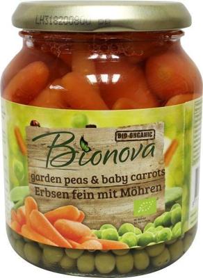 Bionova Doperwten met wortel bio 350 Gram