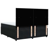 Boxspring met matras fluweel zwart 180x200 cm - thumbnail