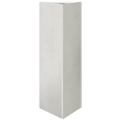 VidaXL Plantenbakken 2 st driehoek 30x26x75 cm roestvrij staal