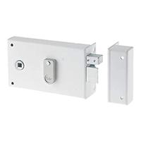 Horizontaal opbouwslot met kruk - YALE - YAH37D - Wit - 2 sleutels meegeleverd - Rechtse versie - thumbnail