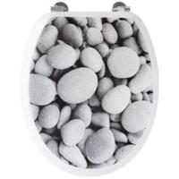 Toiletbril Gelco Steen Grijs Hout MDF - thumbnail