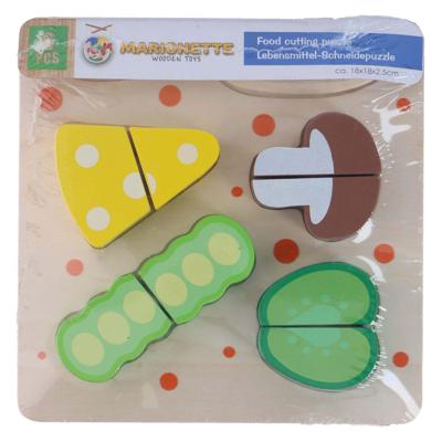 Houten Snijpuzzel Vlees & Vis - 9dlg.