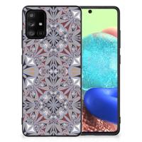 Samsung Galaxy A71 Marmeren Print Telefoonhoesje Flower Tiles - thumbnail