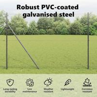 VidaXL Hexagon hek grijs 1,5 x 10 m pvc - thumbnail