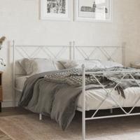Hoofdbord 180 cm metaal wit - thumbnail