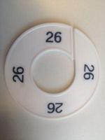 Maatring 9cm wit/zwart 26 - thumbnail