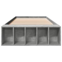 Bedframe bewerkt hout betongrijs 90x190 cm - thumbnail