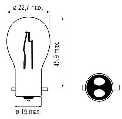 Bosma Lamp 12v-20/20w bax15d
