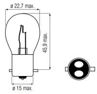 Bosma Lamp 12v-20/20w bax15d - thumbnail
