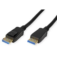 ROLINE DisplayPort-kabel, v2.0, DP M - M, zwart, 1 m - thumbnail
