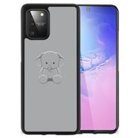 Samsung Galaxy S10 Lite Bumper Hoesje Grijs Baby Olifant - thumbnail