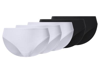 esmara Set van 5 dames onderbroeken (Zwart/wit, M (40/42))
