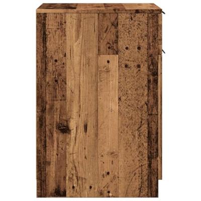 Bureau 33x50x75 cm bewerkt hout oud houtkleurig