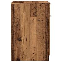 Bureau 33x50x75 cm bewerkt hout oud houtkleurig - thumbnail