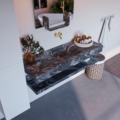 MONDIAZ ALAN-DLUX 130cm planchet Lava. Vrijhangende wastafel CLOUD midden zonder kraangat, kleur Lava. MONDIAZ ALAN-DLUX 130cm planchet Lava. Vrijhangende wastafel CLOUD midden zonder kraangat, kleur Lava.