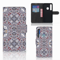 Samsung Galaxy A9 2018 Bookcase Flower Tiles - thumbnail