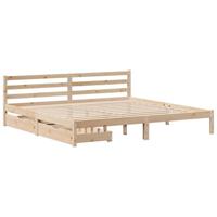 Bedframe zonder matras massief grenenhout 200x200 cm - thumbnail