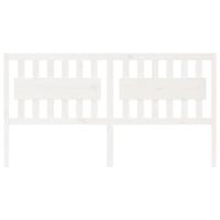Hoofdbord 205,5x4x100 cm massief grenenhout wit - thumbnail