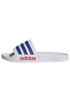 adidas Adilette Shower Slippers Wit Donkerblauw Rood - thumbnail