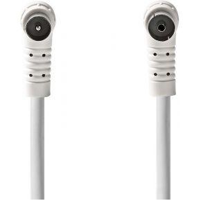 Coaxkabel 120 dB | IEC (Coax) Male Haaks - IEC (Coax) Female Haaks | 3,0 m | Wit