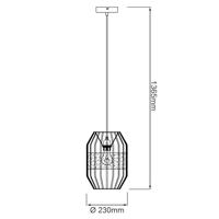 Brilliant HanglampSlope 23cm zwart met zandkleur - 99478/76 - thumbnail