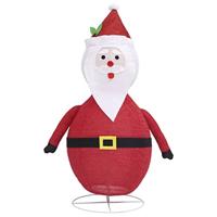 Decoratieve kerstman LED luxe stof 120 cm - thumbnail