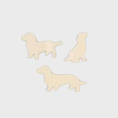 Houten Dierenmagneten (set Van 3) - Hond