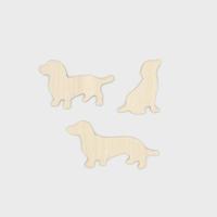 Houten Dierenmagneten (set Van 3) - Hond - thumbnail