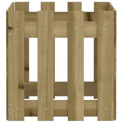 Plantenbak met hekontwerp 40x40x40 cm gempregneerd grenenhout Plantenbak met hekontwerp 40x40x40 cm gempregneerd grenenhout