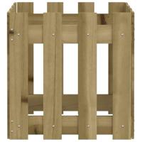 Plantenbak met hekontwerp 40x40x40 cm gempregneerd grenenhout - thumbnail