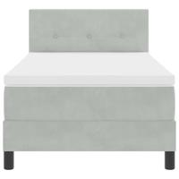 Boxspringbed met Matras met matras Lichtgrijs 90 x 200 cm Stof - thumbnail