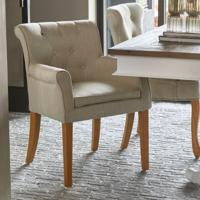 Rivièra Maison Eetkamerstoel 'La Scala' Linen, kleur Flax - thumbnail