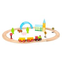 Small Foot houten treinset stad en platteland, 24dlg. - thumbnail