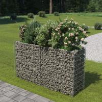VidaXL Gabion plantenbak verhoogd 180x50x100 cm gegalvaniseerd staal - thumbnail